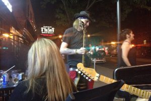 The Little Angels Jamming with Mars in front of Restaurant Blanche Neige & Fire on Queen Mary near Decarie