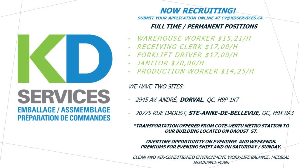 KD Services hiring now