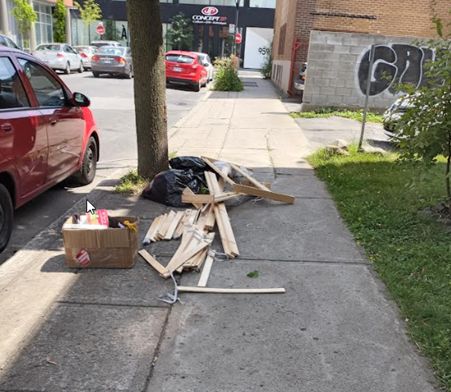 Cluttered Sidewalk - Parc-Ex Turning into a Slum